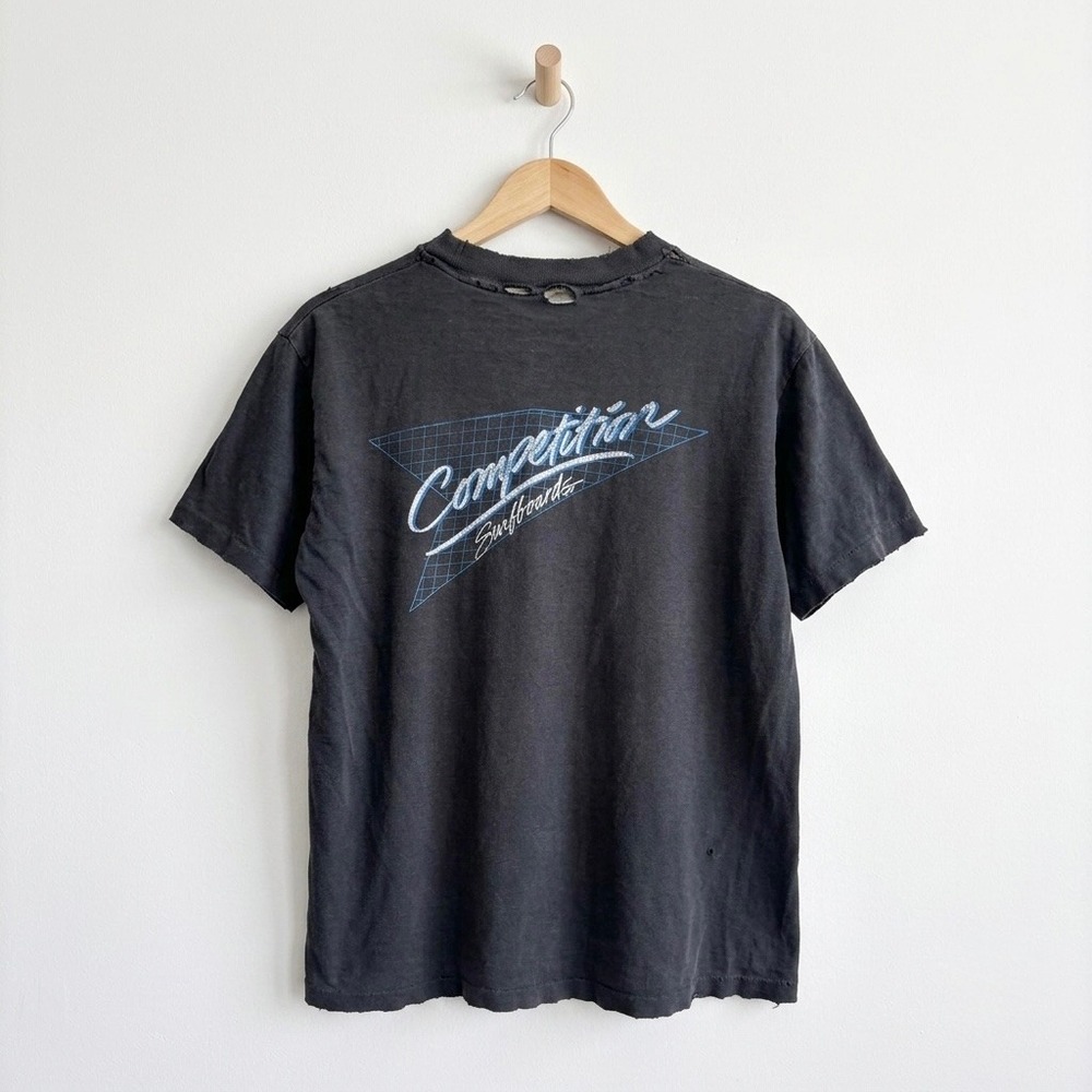 Vintage 80s Competition Surfboards Tee Sun Faded Thrashed Single Stitch Grunge